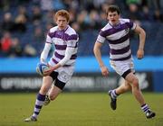 17 March 2011; Harry Burns, Clongowes Wood College SJ, supported by team-mate Conor Joyce. Powerade Leinster Schools Senior Cup Final, Cistercian College Roscrea v Clongowes Wood College SJ, RDS, Ballsbridge, Dublin. Picture credit: Stephen McCarthy / SPORTSFILE