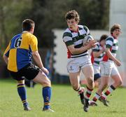 31 March 2011; Jasper Pickergill, St. Columba's, in action against Lorcan Murphy, CBS Naas. Senior Shield Section 'A' Final, CBS Naas v St. Columba's, North Kildare RFC, Kilcock, Co. Kildare. Picture credit: Barry Cregg / SPORTSFILE