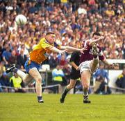 2 August 1998; Tommy Joyce of Galway in action against Enon Gavin of Roscommon during the Bank of Ireland Connacht Senior Football Championship Final Replay between Roscommon and Galway at Dr Hyde Park in Roscommon. Photo by Brendan Moran/Sportsfile