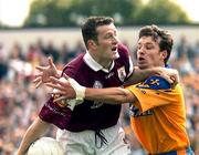 2 August 1998; Jarlath Fallon of Galway in action against Clifford McDonald of Roscommon during the Bank of Ireland Connacht Senior Football Championship Final Replay between Roscommon and Galway at Dr Hyde Park in Roscommon. Photo by Brendan Moran/Sportsfile