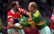 2 March 1997;  Brian Corcoran of Cork in action against Liam Flaherty of Kerry during the Church & General National Football League Division 1 match between Kerry and Cork at Austin Stack Park in Tralee, Kerry. Photo by Brendan Moran/Sportsfile