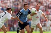 21 June 1998; Ciaran Whelan of Dublin in action against Willie McCreery, right, and Anthony Rainbow of Kildare during the Bank of Ireland Leinster Senior Football Championship Quarter-Final Replay match between Kildare and Dublin at Croke Park in Dublin. Photo by David Maher/Sportsfile