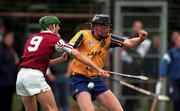 12 July 1997; Colm Kelly of Roscommon in action against Vinnie Maher of Galway during the Guinness Connacht Senior Hurling Championship Final match between Roscommon and Galway at Athleague in Roscommon. Photo by Ray McManus/Sportsfile
