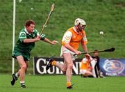 21 June 1998; Colm McGuckian of Antrim in action against Seamus Tooher of London during the Guinness Ulster Senior Hurling Championship Semi-Final Replay match between Antrim and London at Casement Park in Belfast, Antrim. Photo by Damien Eagers/Sportsfile