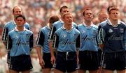21 June 1998; Dublin players stand for the National Anthem, Amhrán na bhFiann, during the Bank of Ireland Leinster Senior Football Championship Quarter-Final Replay match between Kildare and Dublin at Croke Park in Dublin. Photo by David Maher/Sportsfile