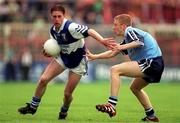 2 August 1998; Kieran Kelly of Laois gets away from Graham Norton of Dublin during the Leinster Minor Football Championship Final match between Laois and Dublin at Croke Park in Dublin. Photo by Ray McManus/Sportsfile