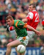 28 June 1998; Tommy Dowd of Meath and Declan O'Sullivan of Louth in a tussle for possession during the Leinster Senior Football Championship Semi-Final match between Meath and Louth at Croke Park in Dublin. Photo by Ray McManus/Sportsfile