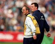 18 June 1995, Tipperary manager Fr Tom Fogarty and selector Ken Hogan, right, during the Guinness Munster Senior Hurling Championship Semi-Final match between Limerick and Tipperary at Páirc Uí Chaoimh in Cork. Photo by Ray McManus/Sportsfile
