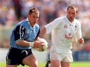 21 June 1998; Jim Gavin of Dublin in action against Glenn Ryan of Kildare during the Bank of Ireland Leinster Senior Football Championship Quarter-Final Replay match between Kildare and Dublin at Croke Park in Dublin. Photo by David Maher/Sportsfile