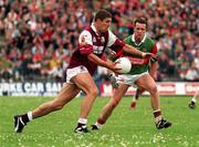 24 May 1998; Kevin Walsh of Galway in action against David Brady of Mayo during the Bank of Ireland Connacht Senior Football Championship Quarter-Final match between Mayo and Galway at MacHale Park in Castlebar, Mayo. Photo by Damien Eagers/Sportsfile