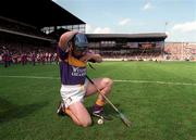 14 June 1998; Larry Murphy of Wexford adjusts his helmet ahead of the Guinness Leinster Senior Hurling Championship Semi-Final match between Offaly and Wexford at Croke Park in Dublin. Photo by Ray McManus/Sportsfile