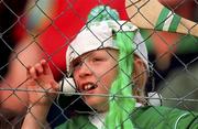 5 October 1997; A Limerick supporter during the Church & General National Hurling League Final match between Limerick and Galway at Cusack Park in Ennis, Clare. Photo by Ray McManus/Sportsfile