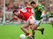 28 June 1998; Mark O'Reilly of Meath in action against Stefan White of Louth during the Leinster Senior Football Championship Semi-Final match between Meath and Louth at Croke Park in Dublin. Photo by Matt Browne/Sportsfile