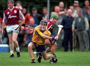 12 July 1997;  Liam Murray of Roscommon in action against Vinnie Maher of Galway during the Guinness Connacht Senior Hurling Championship Final match between Roscommon and Galway at Athleague in Roscommon. Photo by Ray McManus/Sportsfile