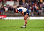28 June 1998; A dejected Martin Daly of Clare at the final whistle following the Bank of Ireland Munster Senior Football Championship Semi-Final match between Tipperary and Clare at the Gaelic Grounds in Limerick. Photo by Brendan Moran/Sportsfile