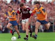 2 August 1998; Michael Donnellan of Galway races clear of  Roscommon's Ciaran Heneghan during the Bank of Ireland Connacht Senior Football Championship Final Replay between Galway and Roscommon at Dr Hyde Park in Roscommon. Photo by Matt Browne/Sportsfile