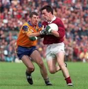 19 July 1998; Padraic Joyce of Galway in action against Damien Donlon of Roscommon during the Bank of Ireland Connacht Senior Football Championship Final between Galway and Roscommon at Tuam Stadium in Tuam, Galway. Photo by Damien Eagers/Sportsfile