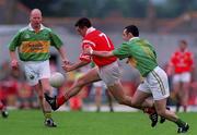 5 July 1998; Martin Cronin of Cork in action against Pa Laide of  Kerry during the Bank of Ireland Munster Senior Football Championship Semi-Final match between Kerry and Cork at Fitzgerald Stadium in Killarney, Kerry. Photo by Brendan Moran/Sportsfile