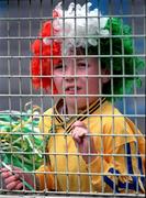 5 July 1998; Offaly supporter Kieran Carey, age 10, from Cloncassion Clonbullogue, Tullamore, Co Offaly, on Hill 16 during the Guinness Leinster Senior Hurling Championship Final match between Kilkenny and Offaly at Croke Park in Dublin. Photo by Ray Lohan/Sportsfile