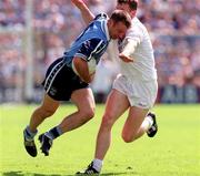 21 June 1998; Paul Curran of Dublin in action against John Finn of Kildare during the Bank of Ireland Leinster Senior Football Championship Quarter-Final Replay match between Kildare and Dublin at Croke Park in Dublin. Photo by David Maher/Sportsfile