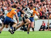 28 June 1998; Paul Durcan of Sligo in action against Gerry Keane of Roscommon during the Bank of Ireland Connacht Senior Football Championship Semi-Final match between Roscommon and Sligo at Dr Hyde Park in Roscommon. Photo by Matt Browne/Sportsfile