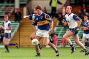 28 June 1998; Peter Lambert of Tipperary in action against Padraig Gallagher of Clare during the Bank of Ireland Munster Senior Football Championship Semi-Final match between Tipperary and Clare at the Gaelic Grounds in Limerick. Photo by Brendan Moran/Sportsfile