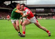 28 June 1998; Stefan White of Louth in action against Mark O'Reilly of Meath during the Leinster Senior Football Championship Semi-Final match between Meath and Louth at Croke Park in Dublin. Photo by Ray McManus/Sportsfile