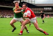 28 June 1998; Stefan White of Louth in action against Mark O'Reilly of Meath during the Leinster Senior Football Championship Semi-Final match between Meath and Louth at Croke Park in Dublin. Photo by Ray McManus/Sportsfile