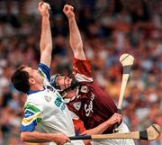 26 July 1998; Sean Daly of Waterford in action against Paul Hardiman of Galway during the Guinness All-Ireland Senior Hurling Championship Quarter-Final match between Waterford and Galway at Croke Park in Dublin. Photo by Damien Eagers/Sportsfile