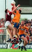 2 August 1998; Sean O'Domhnaill of Galway in action against Don Connellan of Roscommon during the Bank of Ireland Connacht Senior Football Championship Final Replay between Roscommon and Galway at Dr Hyde Park in Roscommon. Photo by Brendan Moran/Sportsfile