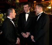 30 November 2001; Pictured, from left, are Westmeath football players Ger Heavin, Eircell Vodafone nominee, Rory O'Connell, Eircell Vodafone All Star and David Mitchell, Eircell Vodafone nominee. Eircell Vodafone All Star Awards, City West Hotel, Saggart, Co. Dublin. Picture credit; Brendan Moran / SPORTSFILE *EDI*