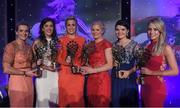 12 November 2016; Cork players, from left, Briege Corkery, Ciara O’Sullivan, Bríd Stack, Deirdre O’Reilly, Marie Ambrose and Orla Finn with their All Star awards at the TG4 Ladies Football All Stars awards in Citywest Hotel in Dublin.  Photo by Brendan Moran/Sportsfile