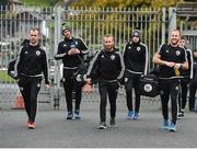13 November 2016; The Kilcoo players arriving in Park Esler prior to the AIB Ulster GAA Football Senior Club Championship semi-final game between Kilcoo and Maghery Sean MacDiarmada at Park Esler in Newry. Photo by Philip Fitzpatrick/Sportsfile