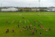 13 November 2016; The Castlebar Mitchels panel warm-up on a back pitch ahead of the AIB Connacht GAA Football Senior Club Championship semi-final match between Castlebar Mitchels and Corofin at Elverys MacHale Park in Castlebar, Co. Mayo. Photo by Ramsey Cardy/Sportsfile