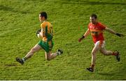 13 November 2016; Ian Burke of Corofin in action against Shane Hopkins of Castlebar Mitchels during the AIB Connacht GAA Football Senior Club Championship semi-final match between Castlebar Mitchels and Corofin at Elverys MacHale Park in Castlebar, Co. Mayo. Photo by Ramsey Cardy/Sportsfile