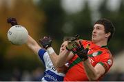 13 November 2016; Conor Lawlor of Palatine in action against Tomás Quinn of St Vincents during the AIB Leinster GAA Football Senior Club Championship quarter-final game between Palatine and St Vincents at Netwatch Cullen Park in Carlow. Photo by Daire Brennan/Sportsfile