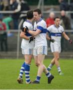 13 November 2016; Brendan Egan, left, and Kevin Golden of St Vincents celebrate after the AIB Leinster GAA Football Senior Club Championship quarter-final game between Palatine and St Vincents at Netwatch Cullen Park in Carlow. Photo by Daire Brennan/Sportsfile