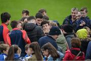 13 November 2016; St Vincents' captain Diarmuid Connolly meets supporters after the AIB Leinster GAA Football Senior Club Championship quarter-final game between Palatine and St Vincents at Netwatch Cullen Park in Carlow. Photo by Daire Brennan/Sportsfile