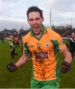 13 November 2016; Michael Farragher of Corofin celebrates following his side's victory in the AIB Connacht GAA Football Senior Club Championship semi-final match between Castlebar Mitchels and Corofin at Elverys MacHale Park in Castlebar, Co. Mayo. Photo by Ramsey Cardy/Sportsfile