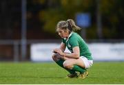 13 November 2016; A dejected Alison Miller of Ireland after the Women's Autumn International game between Ireland and England at Belfield Bowl, UCD, Belfield in Dublin. Photo by Eóin Noonan/Sportsfile