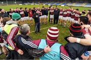 13 November 2016; St Columbas manager Mickey Graham gives a team talk following the AIB Leinster GAA Football Senior Club Championship quarter-final game between St Columbas and St Lomans at Glennon Brothers Parse Park in Longford. Photo by Sam Barnes/Sportsfile