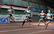 2 April 2011; A general view of the start of the girl's U-18 800m race during the Woodie’s DIY Juvenile Indoor Championships. Nenagh Indoor Stadium, Nenagh, Co. Tipperary. Picture credit: Barry Cregg / SPORTSFILE