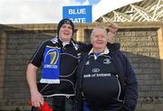 2 April 2011; Leinster Supporters Gary Webb, left, and George Webb, from Terenure, Dublin. Celtic League, Munster v Leinster, Thomond Park, Limerick. Picture credit: Diarmuid Greene / SPORTSFILE