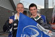 2 April 2011; Leinster Supporters Francis Barry, left, and Cormac Barry from Glenageary, Dublin. Celtic League, Munster v Leinster, Thomond Park, Limerick. Picture credit: Diarmuid Greene / SPORTSFILE
