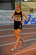 2 April 2011; Emma Prenderville, Farranfore Maine Valley, Co. Kerry, in action during the U-18, 19 Girl's 1500m walk during the Woodie’s DIY Juvenile Indoor Championships. Nenagh Indoor Stadium, Nenagh, Co. Tipperary. Picture credit: Barry Cregg / SPORTSFILE