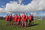 3 April 2011; The Tyrone players stand for a minutes silence. Allianz Football League Division 2 Round 6, Tyrone v Kildare, O'Neill's Park, Dungannon, Co. Tyrone. Picture credit: Brian Lawless / SPORTSFILE