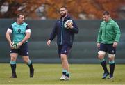 14 November 2016; Ireland defence coach Andy Farrell with Cian Healy, left, and Sean O'Brien, right, during squad training at Carton House in Maynooth, Co. Kildare. Photo by Matt Browne/Sportsfile