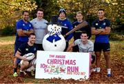 16 November 2016; Leinster players, back row, from left, Isa Nacewa, Peter Dooley, Sean O'Brien, Noel Reid, Adam Byrne, with front row, Dominic Ryan and  Peter Dooley were on hand in Leinster Rugby HQ to launch the Aware Christmas Run which takes place on Saturday, December 10th in the Phoenix Park. Registration for the event is at aware.ie and Aware hope to raise €60,000 to help them provide support, education and information services around depression and bipolar disorder. Leinster HQ, UCD Belfield, Dublin. Photo by Stephen McCarthy/Sportsfile