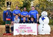 16 November 2016; Leinster players, back row, from left, Adam Byrne, Isa Nacewa and Peter Dooley with, front row, Tom Daly, Dominic Ryan and Noel Reid were on hand in Leinster Rugby HQ to launch the Aware Christmas Run which takes place on Saturday, December 10th in the Phoenix Park. Registration for the event is at aware.ie and Aware hope to raise €60,000 to help them provide support, education and information services around depression and bipolar disorder. Leinster HQ, UCD Belfield, Dublin. Photo by Stephen McCarthy/Sportsfile