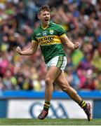 3 August 2014; James O'Donoghue, Kerry, celebrates after scoring his side's first goal against Galway. GAA Football All-Ireland Senior Championship, Quarter-Final, Kerry v Galway, Croke Park, Dublin. Picture credit: Brendan Moran / SPORTSFILE